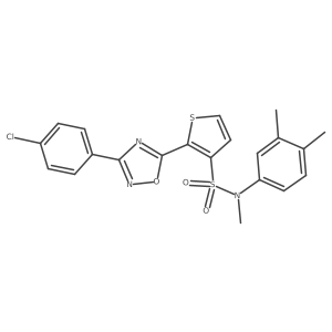 2-[3-(4-chlorophenyl)-1,2,4-oxadiazol-5-yl]-N-(3,4-dimethylphenyl)-N-methylthiophene-3-sulfonamide Structure