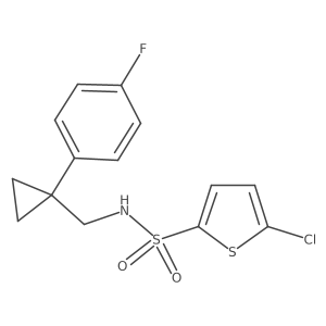 5-chloro-N-((1-(4-fluorophenyl)cyclopropyl)methyl)thiophene-2-sulfonamide Structure