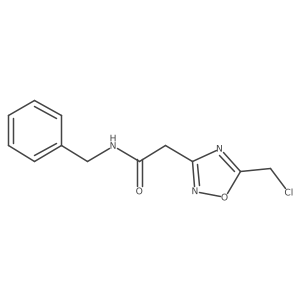 N-benzyl-2-[5-(chloromethyl)-1,2,4-oxadiazol-3-yl]acetamide结构式
