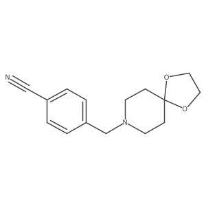 4-({1,4-Dioxa-8-azaspiro[4.5]decan-8-yl}methyl)benzonitrile Structure