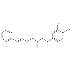 (-)-(3S)-1-(3,4-dihydroxyphenyl)-7-phenyl-(6E)-6-hepten-3-ol Structure