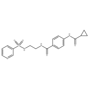 4-(cyclopropanecarboxamido)-N-(2-(pyridine-3-sulfonamido)ethyl)benzamide Structure