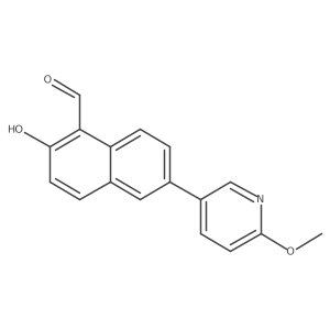2-Hydroxy-6-(6-methoxy-3-pyridinyl)-1-naphthalenecarboxaldehyde Structure