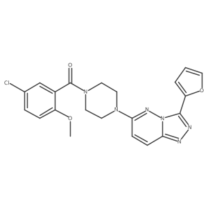 (5-Chloro-2-methoxyphenyl)(4-(3-(furan-2-yl)-[1,2,4]triazolo[4,3-b]pyridazin-6-yl)piperazin-1-yl)methanone Structure