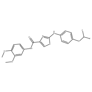 2-((4-(difluoromethoxy)phenyl)amino)-N-(3,4-dimethoxyphenyl)thiazole-4-carboxamide Structure