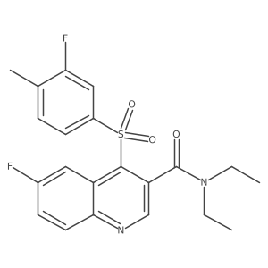 N,N-diethyl-6-fluoro-4-((3-fluoro-4-methylphenyl)sulfonyl)quinoline-3-carboxamide Structure