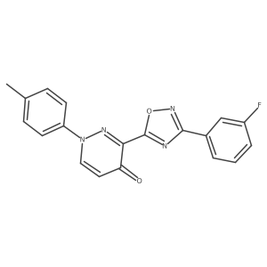 3-(3-(3-fluorophenyl)-1,2,4-oxadiazol-5-yl)-1-(p-tolyl)pyridazin-4(1H)-one结构式