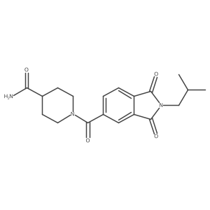 1-{[2-(2-methylpropyl)-1,3-dioxo-2,3-dihydro-1H-isoindol-5-yl]carbonyl}piperidine-4-carboxamide结构式
