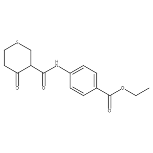 Ethyl 4-[(4-oxothiane-3-carbonyl)amino]benzoate结构式