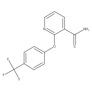 3-Pyridinecarbothioamide, 2-[4-(trifluoromethyl)phenoxy]- Structure