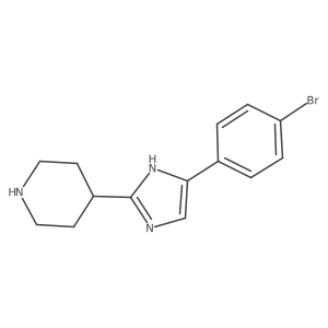 4-[5-(4-bromophenyl)-1H-imidazol-2-yl]piperidine结构式