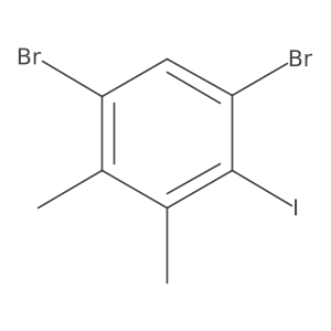 1,5-Dibromo-2-iodo-3,4-dimethylbenzene结构式