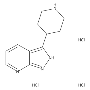3-Piperidin-4-yl-1H-pyrazolo[3,4-b]pyridinetrihydrochloride Structure