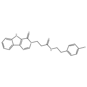 N-(4-chlorophenethyl)-3-(4-oxo-4,5-dihydro-3H-pyrimido[5,4-b]indol-3-yl)propanamide Structure