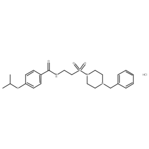 N-(2-((4-benzylpiperazin-1-yl)sulfonyl)ethyl)-4-isopropoxybenzamide hydrochloride Structure