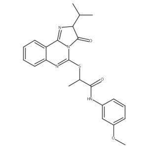 2-((2-isopropyl-3-oxo-2,3-dihydroimidazo[1,2-c]quinazolin-5-yl)thio)-N-(3-methoxyphenyl)propanamide Structure