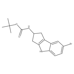 ((S)-7-bromo-1,2,3,4-tetrahydro-cyclopenta[b]indol-2-yl)-carbamic acid tert-butyl ester Structure