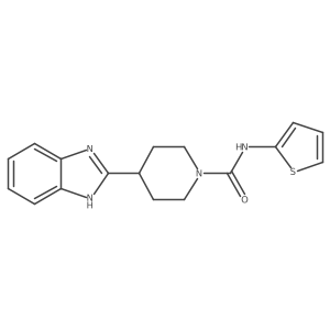 4-(1H-benzo[d]imidazol-2-yl)-N-(thiophen-2-yl)piperidine-1-carboxamide结构式