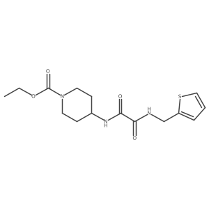 Ethyl 4-(2-oxo-2-((thiophen-2-ylmethyl)amino)acetamido)piperidine-1-carboxylate Structure
