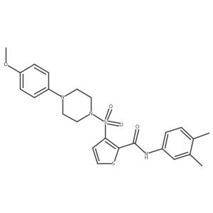 N-(3,4-dimethylphenyl)-3-{[4-(4-methoxyphenyl)piperazin-1-yl]sulfonyl}thiophene-2-carboxamide Structure
