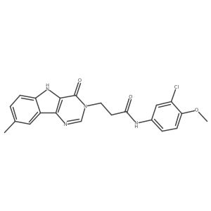 N-(3-chloro-4-methoxyphenyl)-3-(8-methyl-4-oxo-4,5-dihydro-3H-pyrimido[5,4-b]indol-3-yl)propanamide Structure
