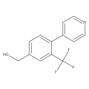 (4-(Pyridin-4-yl)-3-(trifluoromethyl)phenyl)methanol结构式