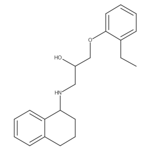 (R)-1-(2-Ethylphenoxy)-3-(((R)-1,2,3,4-tetrahydronaphthalen-1-yl)amino)propan-2-ol结构式