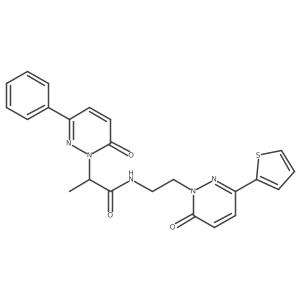 N-(2-(6-oxo-3-(thiophen-2-yl)pyridazin-1(6H)-yl)ethyl)-2-(6-oxo-3-phenylpyridazin-1(6H)-yl)propanamide Structure