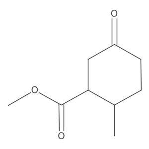 Methyl 2-methyl-5-oxocyclohexane-1-carboxylate结构式