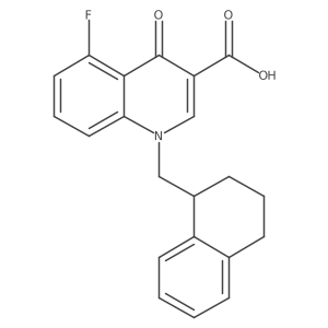 5-Fluoro-1,4-dihydro-4-oxo-1-[(1,2,3,4-tetrahydro-1-naphthalenyl)methyl]-3-quinolinecarboxylic acid Structure