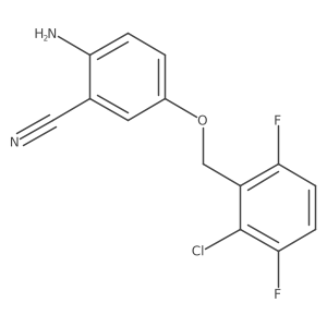 2-Amino-5-[(2-chloro-3,6-difluorophenyl)methoxy]benzonitrile Structure