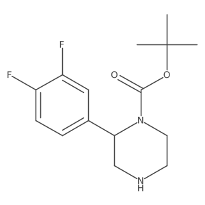 tert-Butyl (R)-2-(3,4-difluorophenyl)piperazine-1-carboxylate Structure