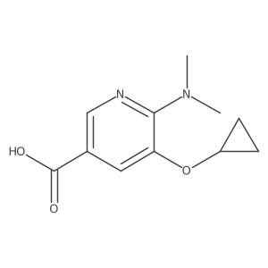 5-Cyclopropoxy-6-(dimethylamino)nicotinic acid Structure