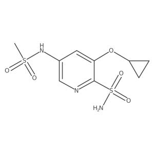 3-Cyclopropoxy-5-(methylsulfonamido)pyridine-2-sulfonamide结构式