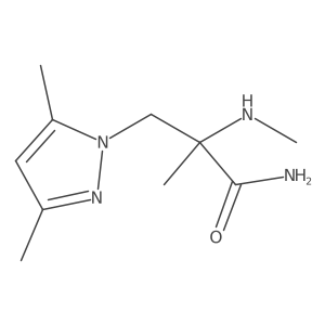 3-(3,5-dimethyl-1H-pyrazol-1-yl)-2-methyl-2-(methylamino)propanamide Structure