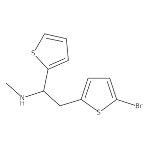 5-Bromo-N-methyl-I+/--2-thienyl-2-thiopheneethanamine结构式
