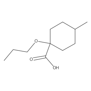 4-Methyl-1-propoxycyclohexane-1-carboxylic acid结构式