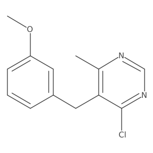 4-Chloro-5-(3-methoxybenzyl)-6-methylpyrimidine结构式