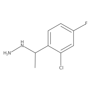 [1-(2-Chloro-4-fluorophenyl)ethyl]hydrazine结构式
