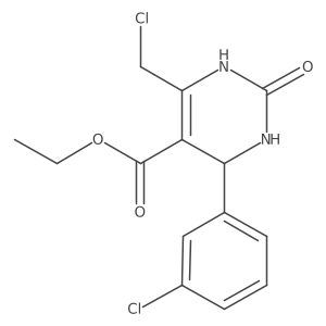 Ethyl 6-(chloromethyl)-4-(3-chlorophenyl)-2-oxo-1,2,3,4-tetrahydropyrimidine-5-carboxylate结构式
