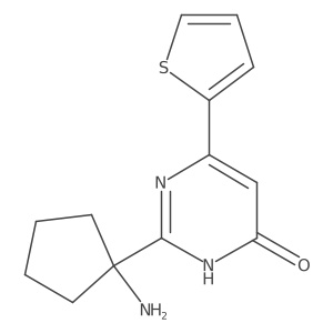 2-(1-Aminocyclopentyl)-6-(thiophen-2-yl)-3,4-dihydropyrimidin-4-one Structure