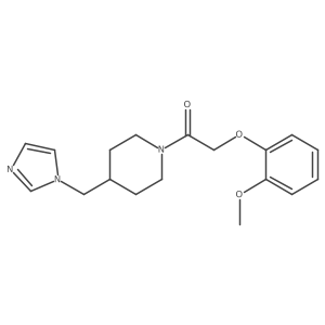 1-(4-((1H-imidazol-1-yl)methyl)piperidin-1-yl)-2-(2-methoxyphenoxy)ethanone Structure