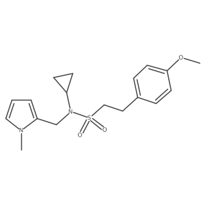 N-cyclopropyl-2-(4-methoxyphenyl)-N-((1-methyl-1H-pyrrol-2-yl)methyl)ethanesulfonamide结构式