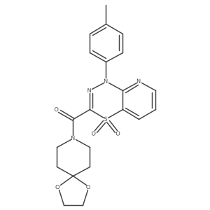 3-(1,4-dioxa-8-azaspiro[4.5]dec-8-ylcarbonyl)-1-(4-methylphenyl)-1H-pyrido[2,3-e][1,3,4]thiadiazine 4,4-dioxide结构式