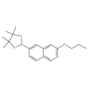 3-Propoxy-6-(4,4,5,5-tetramethyl-1,3,2-dioxaborolan-2-yl)quinoline Structure