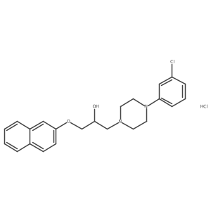 1-(4-(3-Chlorophenyl)piperazin-1-yl)-3-(naphthalen-2-yloxy)propan-2-ol hydrochloride Structure