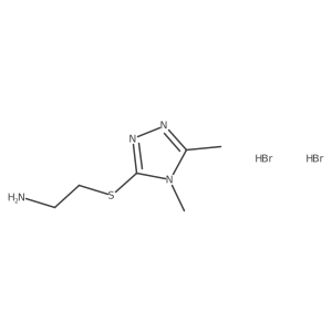 {2-[(4,5-Dimethyl-4H-1,2,4-triazol-3-yl)thio]-ethyl}amine dihydrobromide Structure