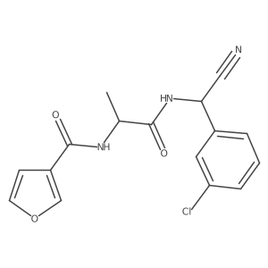 N-[(3-chlorophenyl)(cyano)methyl]-2-[(furan-3-yl)formamido]propanamide结构式