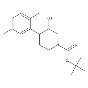 Tert-butyl 4-(2,5-dimethylphenyl)-3-hydroxypiperidine-1-carboxylate结构式