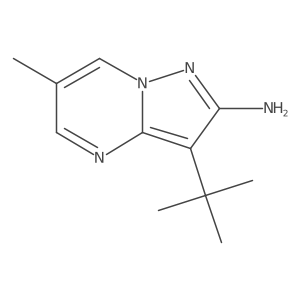 3-Tert-butyl-6-methylpyrazolo[1,5-a]pyrimidin-2-amine结构式